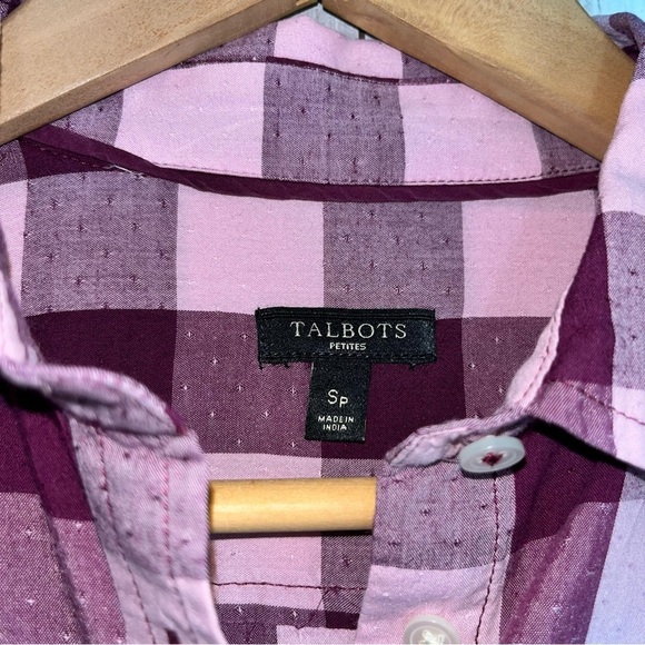 Talbots Purple Plaid Button Down - Picture 6 of 6